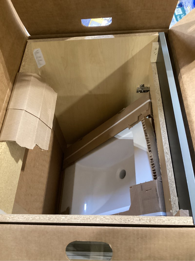 100+ bought last week style selections esterbrook 24-in dark gray single sink bathroom vanity with white cultured marble