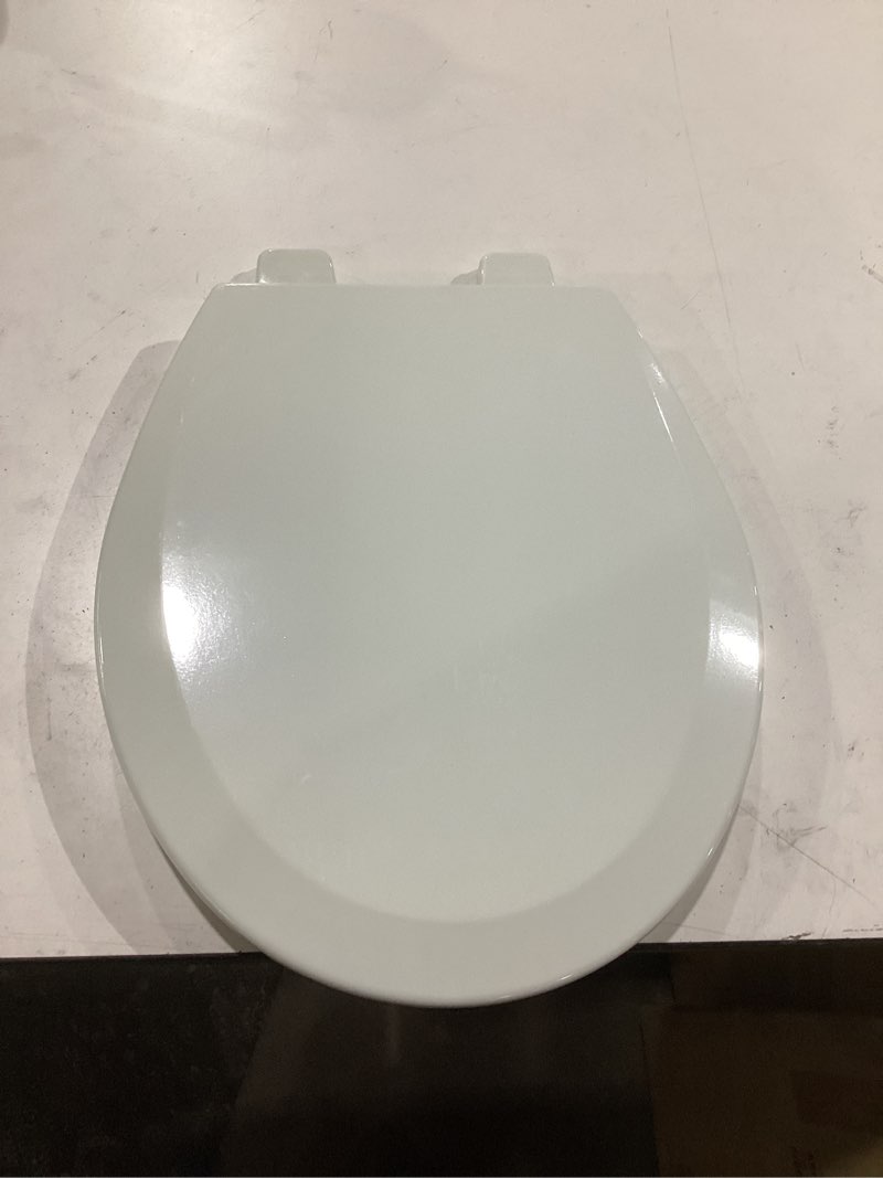 Condition photo showing As Is for **similair**bemis 7300slec slow close toilet seat, easy clean hinges and durable plastic seat, made in usa, elongated, white elongated slow close