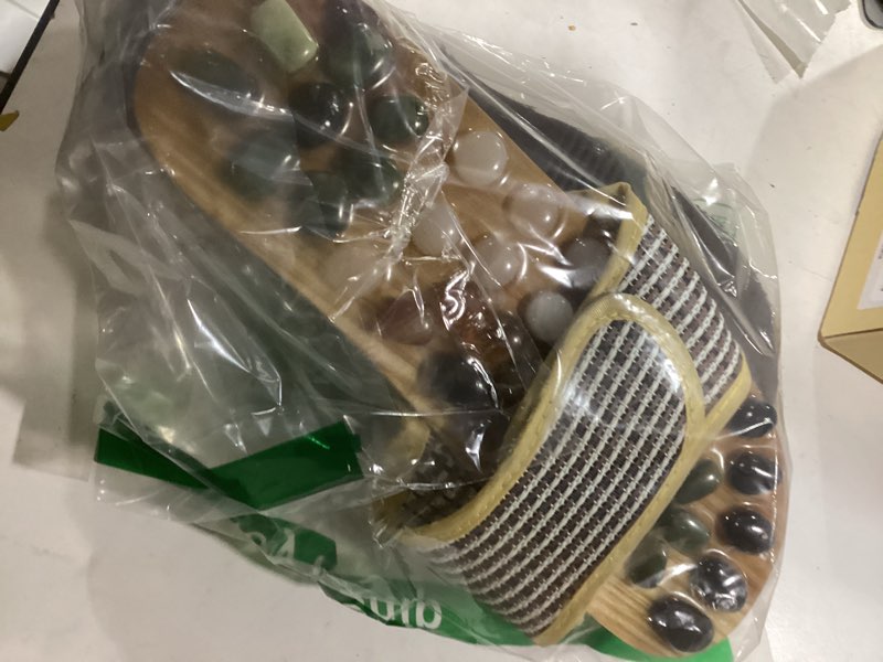 Condition photo showing New/Like New for Comfecto Acupressure Massage Slippers with Earth Stone, Wellness Gifts Therapeutic Reflexology Sandals (Women 7.5-9/Men 6.5-7.5)