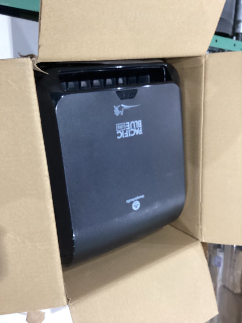 Condition photo showing As Is for pacific blue ultra 8" high-capacity automated touchless paper towel dispenser by gp pro (georgia-pacific); black; 59590; 12.9" w x 9" d x 16" h; 1 dispenser automated dispenser