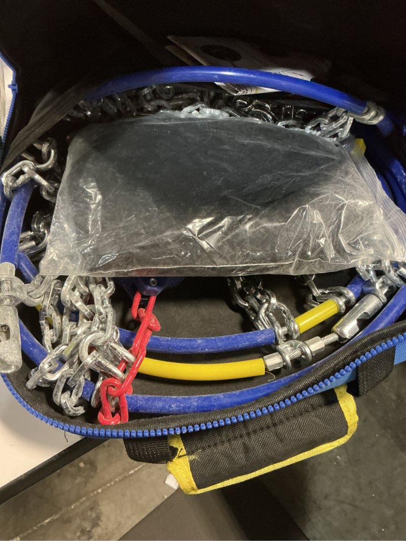 Condition photo showing As Is for DEDC Tire Chains Snow Chains for SUV Car Sedan Light Truck 1 Min Quick Fit Easy Chainsaw Reusable Universal Emergency Traction Chain Tire Width 235 245 255 265 275 285 - Set of 2 MS1619