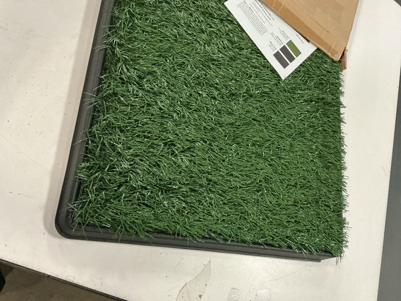 Condition photo showing Good Condition for Artificial Grass Puppy Pee Pad for Dogs and Small Pets - 16x20 Inch, Reusable 3-Layer Potty Training Pad with Tray - Dog House and Pet Supplies by PETMAKER Small 3-Layer System