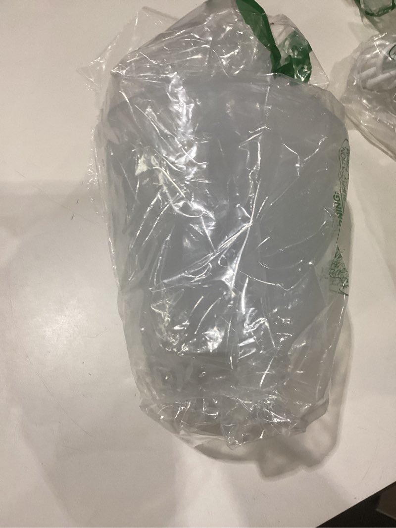 Condition photo showing As Is for ONE NOT SIX Cdd's Path 6-Pack Bare Root Planter Self Watering Pots Set with Holes for Indoor/Outdoor Plants, 2 Each of 5, 6 and 7 Inch Planter Pot with Watering Hole/Reservoir and Air Pipes, Clear Clear 5/6/7 inch-6 Pack