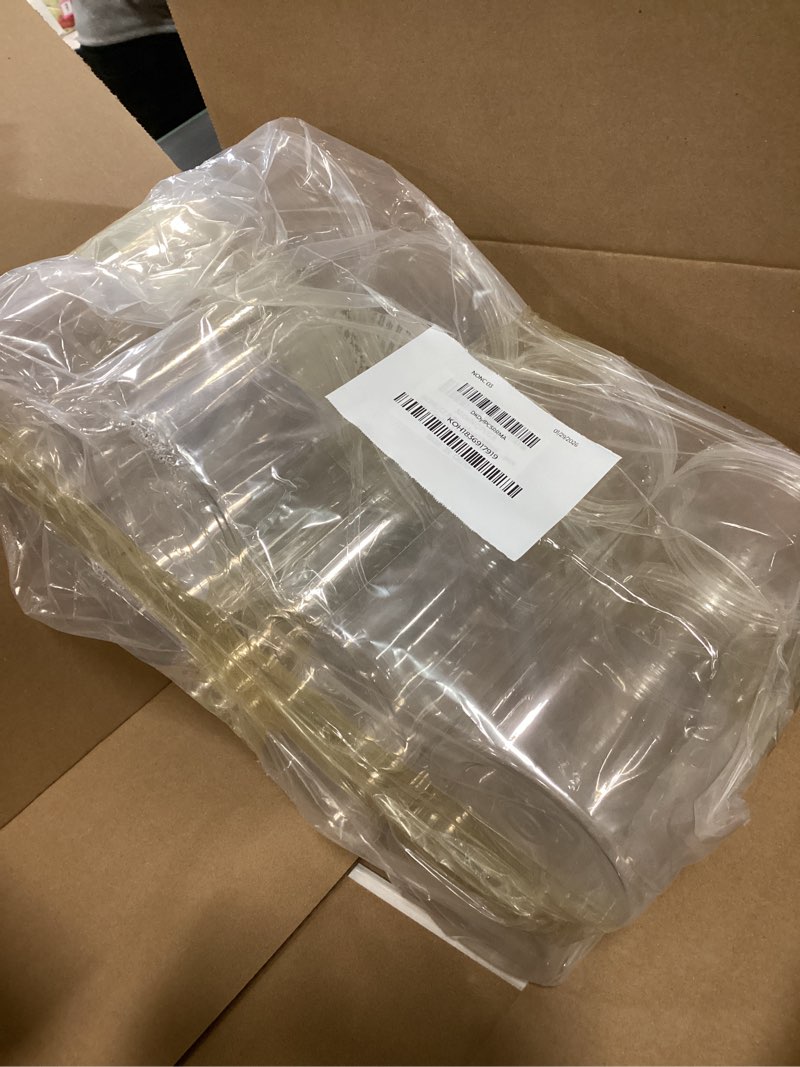 Condition photo showing item condition for 8 Pcs 46oz/1360ml Clear Plastic Jars with Lid, Large Plastic Storage Jars, Round Candy Buffet Jar, Wide Mouth Empty Clear Mason Jar for Dry Food Spice Nuts Candy Cookies Snacks