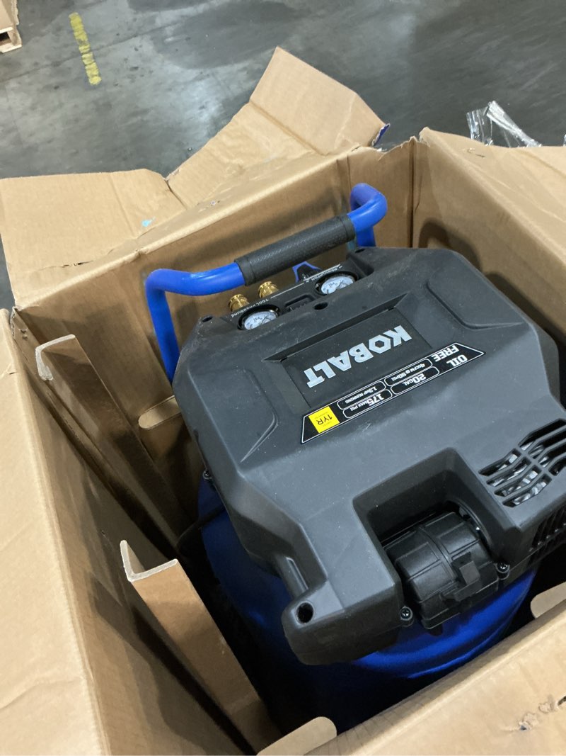 Condition photo showing Good Condition for kobalt 20-gallon portable electric 175 psi vertical air compressor