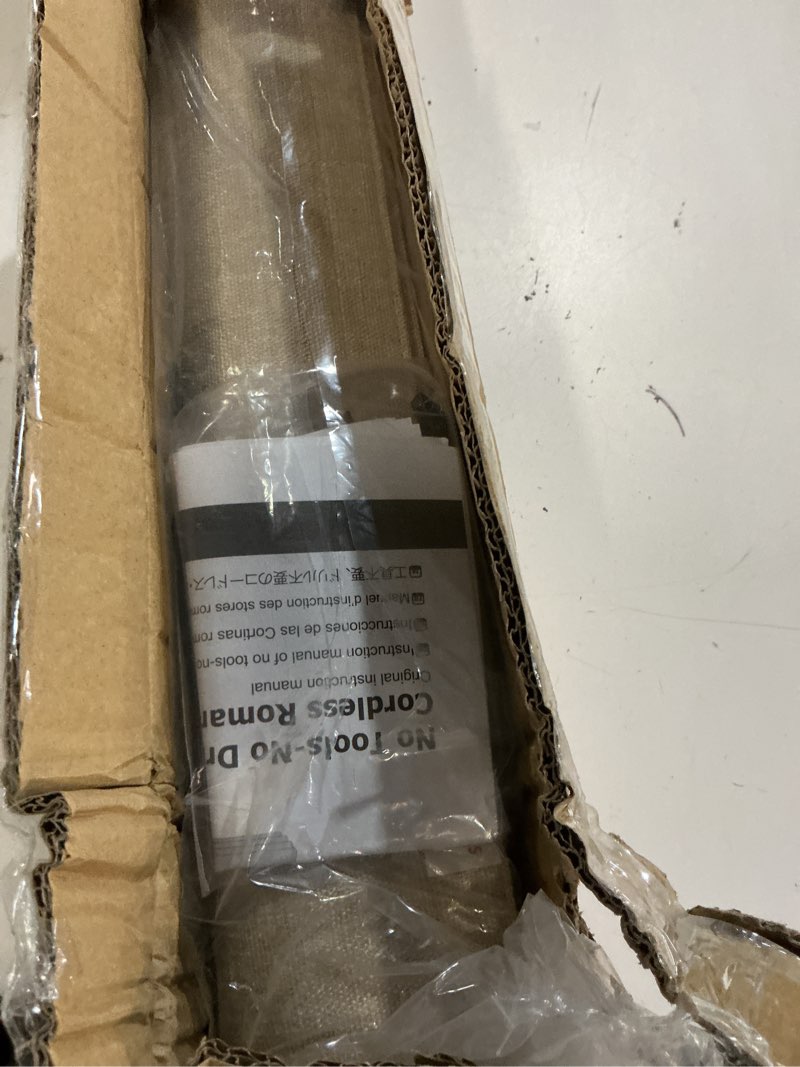 Condition photo showing Good Condition for 100% blackout no tools no drill cordless roman shades for windows, size 38 3/4" w × 60" h (for windows 39" w × 60" h) blackout - beige blackout - beige 39" w × 60" h
