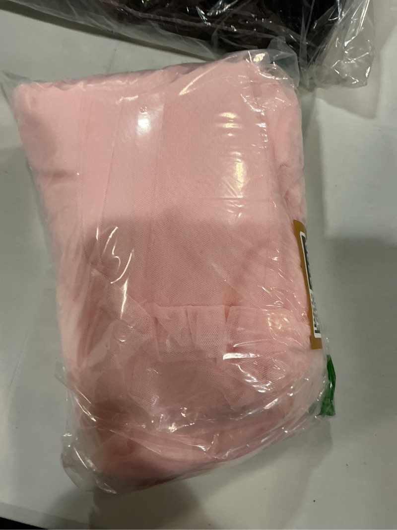 Condition photo showing Good Condition for prettygarden women's summer dresses 2026 sleeveless smocked tiered ruffle tulle a-line flowy wedding party maxi dress light pink large