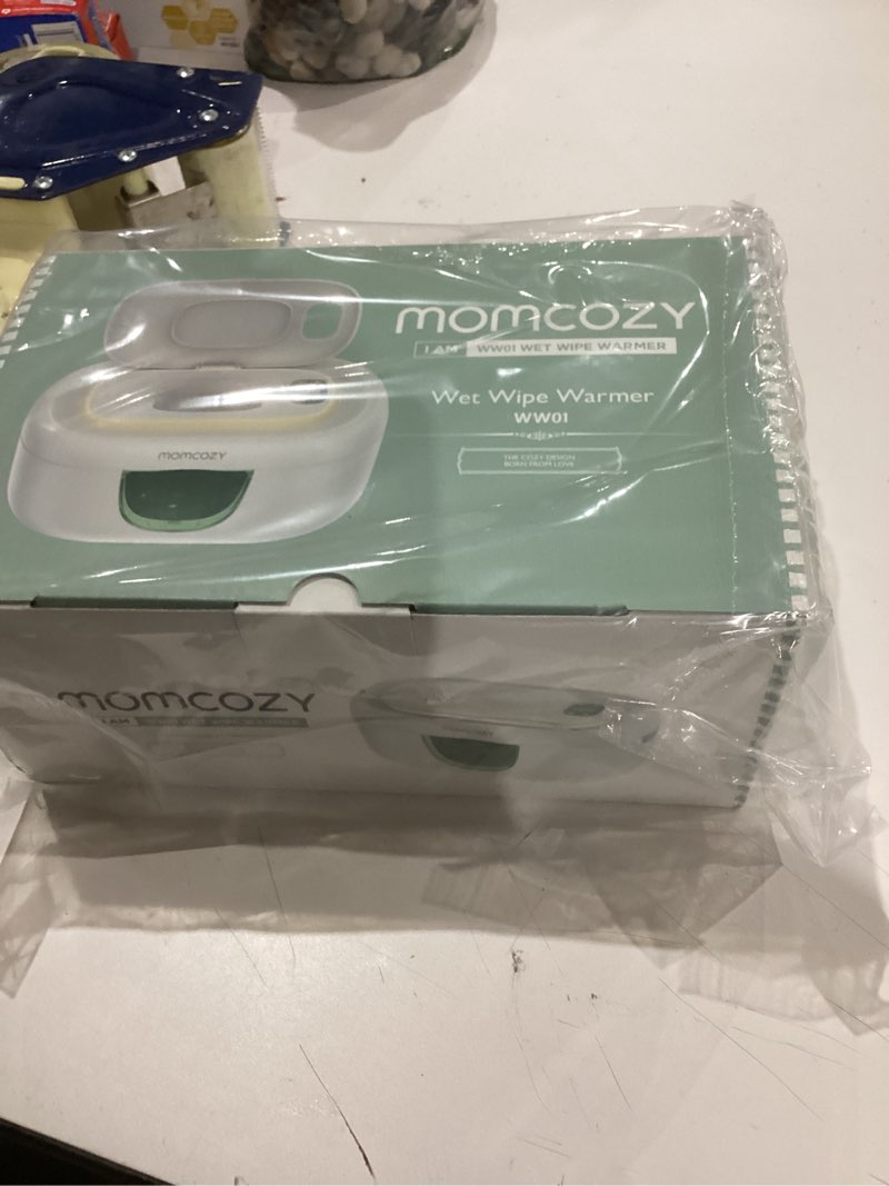 Condition photo showing Good Condition for momcozy baby wipe warmer, innovative spring design, large capacity wipes dispenser for 60-80pcs, fast & even heating, 4 modes of temperature heating control, diaper wipe warmer with night light, blue blue classic ww01 60-80pcs