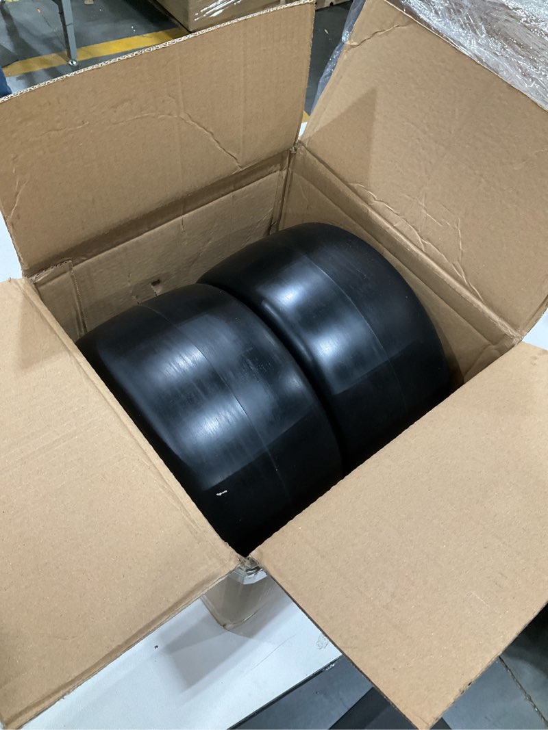Condition photo showing Good Condition for 11x6.00-5" flat free tire, solid smooth front wheel tire for bad boy for cub cadet zt1 for zero turn mower for zt1 42" 46" 50" 54" mowers with 3/4" 5/8" 1/2" precision bearings (11x6.00-5" tire-2pc)