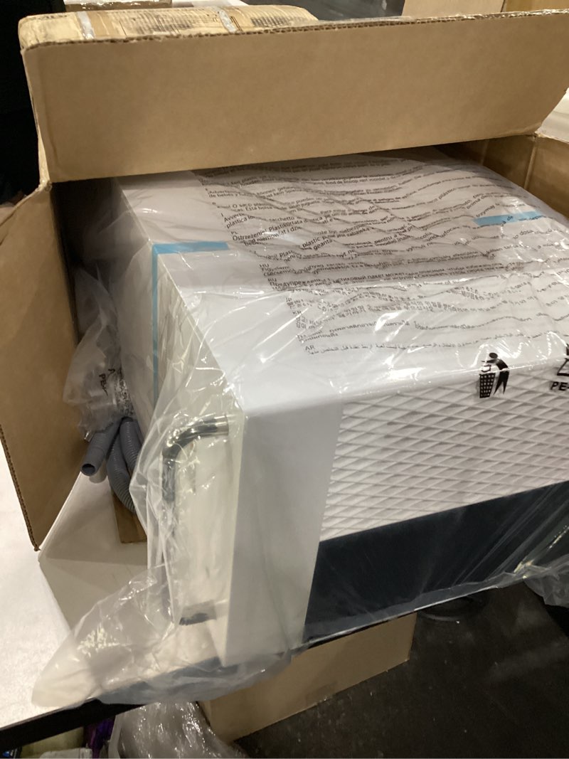 Condition photo showing New/Like New for uthfy 5500 sq.ft dehumidifiers for home and basement, max 100 pint/day dehumidifier with drain hose, 24 h timer & child lock, led panel, ultra quiet, whole house dehumidifiers for home, bedroom ivory white 25 inch