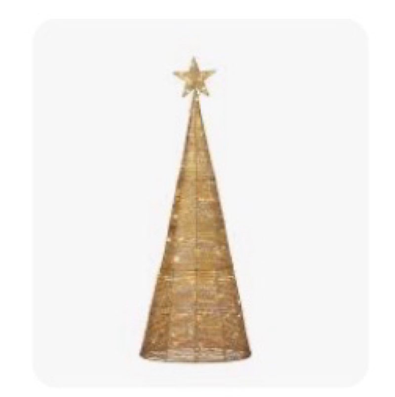 DESC: HL 60IN GOLD RATTAN CONE MODEL: ES67-778B