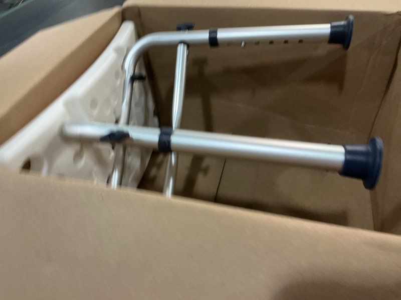 Condition photo showing New/Like New for shower chair bath stool seat 350 lbs, height adjustable bath bench with padded seat for seniors, shower stool chair for inside shower, shower seat stool with heavy duty crossbar support (orange)