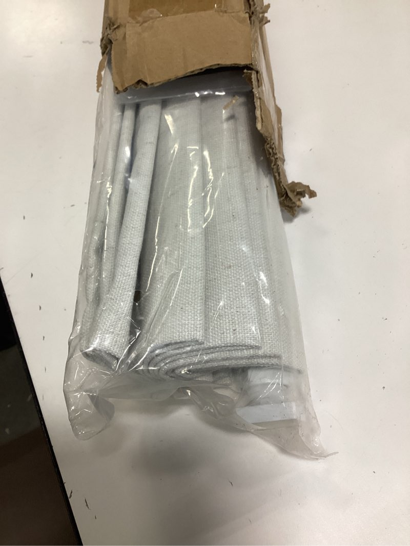 Condition photo showing Good Condition for LazBlinds No Tools No Drill Cordless Roman Shades for Windows, Blackout Thermal Insulated UV Blocking Window Blinds, Room Darkening Fabric Blinds for Indoor Windows, 30'' W x 48'' H, Off White Blackout - Off White 30" W x 48" H