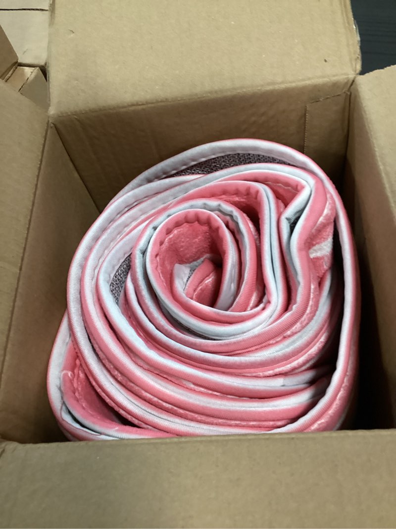 Condition photo showing New/Like New for BSSN Kitchen Mats for Floor with Imitation Hemp Design 3-Piece, Kitchen Carpet Non Slip Washable Waterproof Comfort Farmhouse Runner Rugs Chef Mat for Office, Sink, Laundry Black Gold 17‘’*30‘’+17‘’*47”+17'*59\"  SIMILAR: PINK FLOWER