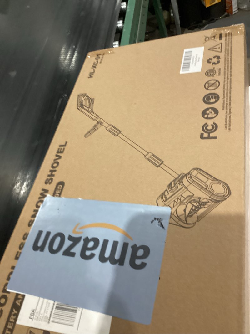 Condition photo showing As Is for Cordless Snow Shovel Compatible with DeWalt 20V MAX Battery (Tool Only), 11" Lightweight Electric Snow Blower with 20FT Max Throw & Adjustable Handle, Snow Thrower for Driveway, Deck, Patio & Steps