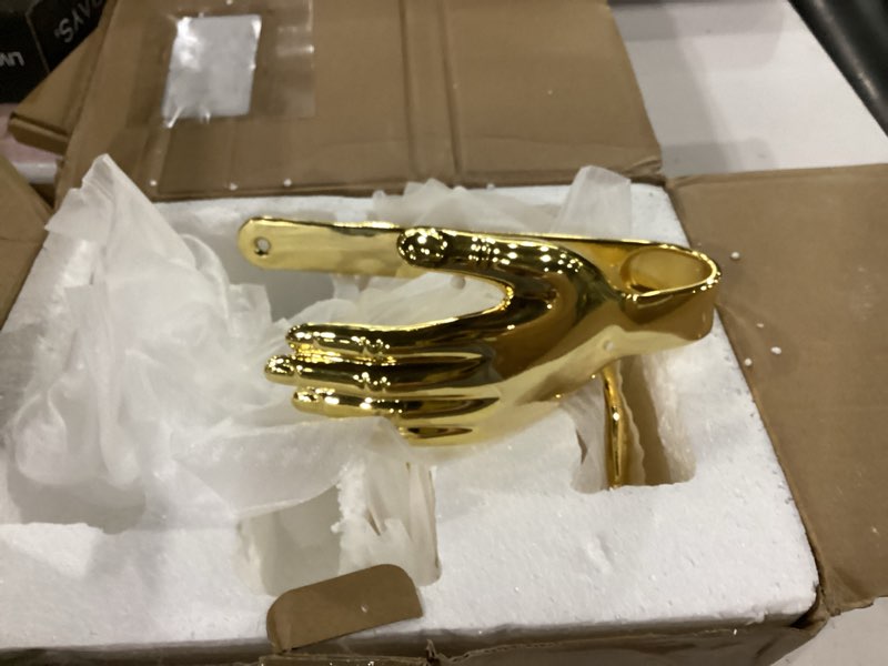 Condition photo showing Good Condition for zragek curtain tiebacks zinc alloy curtain holdbacks, gold left right hand curtain hook, personality retro villa living room curtain wall decoration, installation required