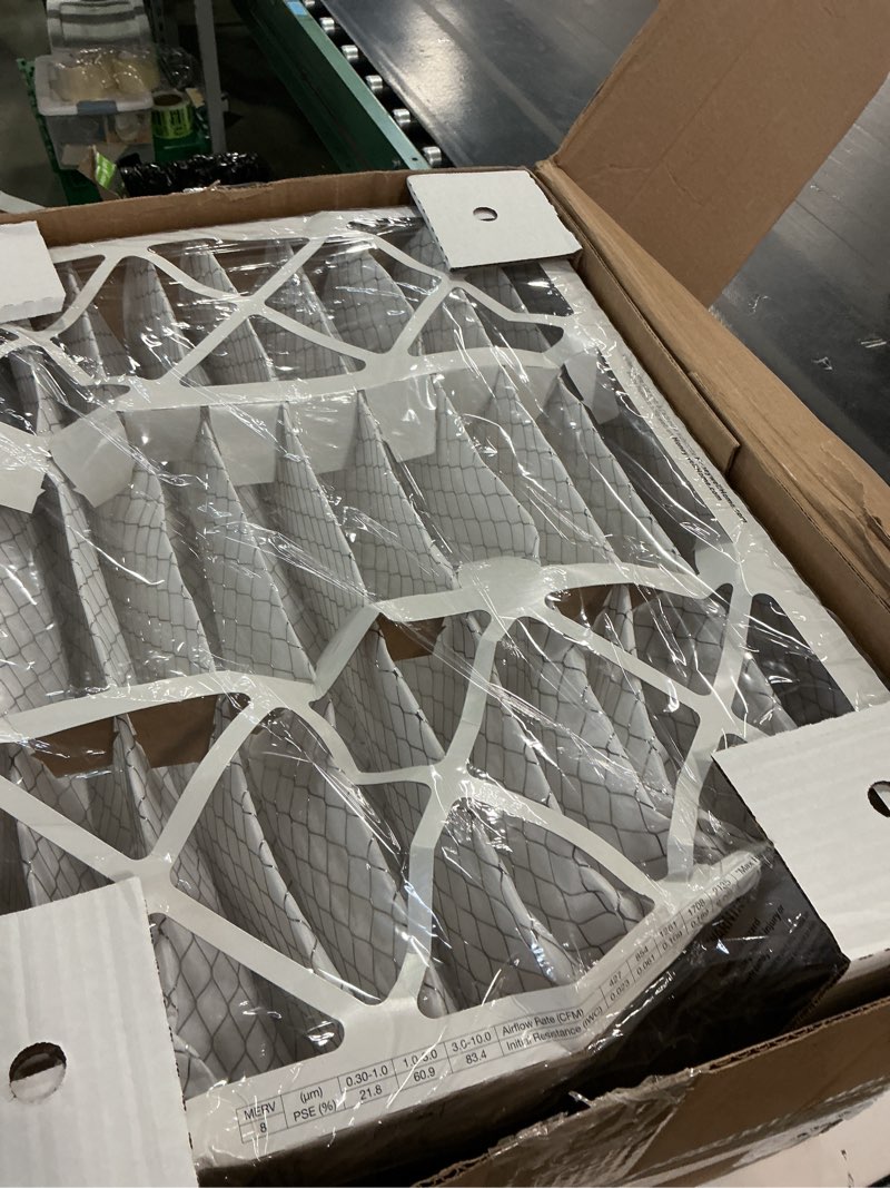 Condition photo showing As Is for Honeywell Home 20x25x4 MERV 8, AC Furnace Air Filter, 3 PACK (CF100A1025-3PKAM) (Actual Dimensions: 19.94 x 24.87 x 4.38 in.) 4.4" x 25" x 20"
