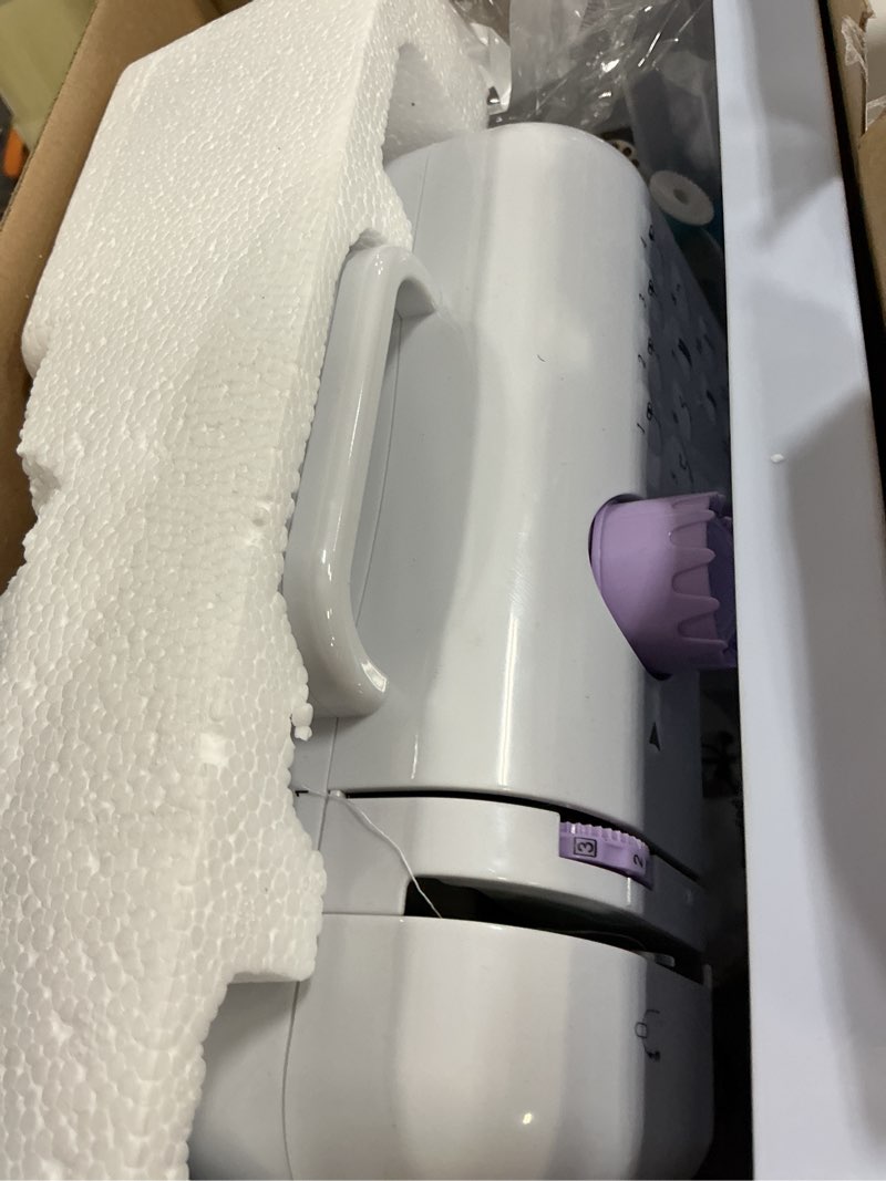 Condition photo showing Good Condition for mini sewing machine by potamish (including extension table and sewing supplies set) - small electric overlock sewing machines with 2 speed 12 built-in stitch patterns pm-005-a24 multi