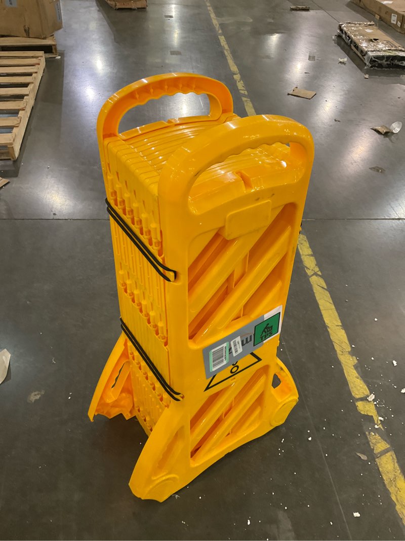 Caution yellow warning standing signs