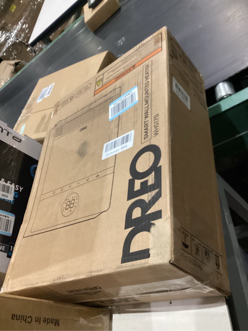 Condition photo showing New/Like New for DREO Smart Wall Heater, IP24 Electric PTC Space Heaters for Indoor Use, 30° Oscillation, Adjustable Thermostat, Remote Control, Works with Alexa, 24H Timer, Easy-mounted for Office, Bedroom, Home White Standard