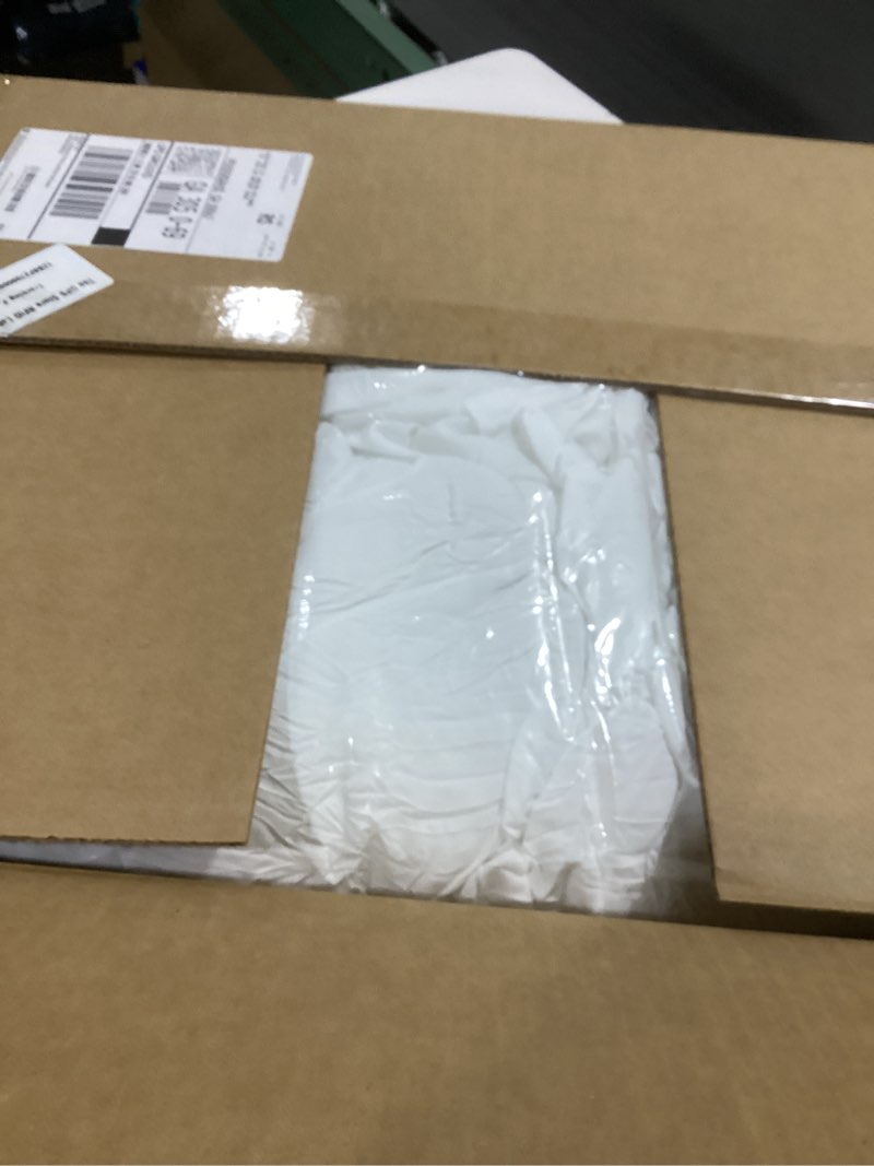 Condition photo showing Good Condition for White Comforter Set Queen Size Bed in A Bag 7 Piece Pinch Pleat Bedding Set,Pintuck Ruched Flowers Bed Set with Comforter, Sheets, Pillowcases & Shams White Queen Size