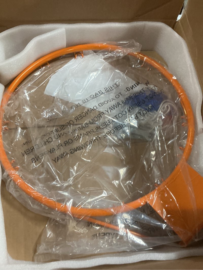 Condition photo showing New/Like New for MIUDGIG 18" Basketball Rim Replacement, Heavy Duty Breakaway Rim and Net, Universal Professional Solid Steel Backboard Rims Fits In-Ground and Wall-Mounted Basketball Hoops, Indoor/Outdoor Orange