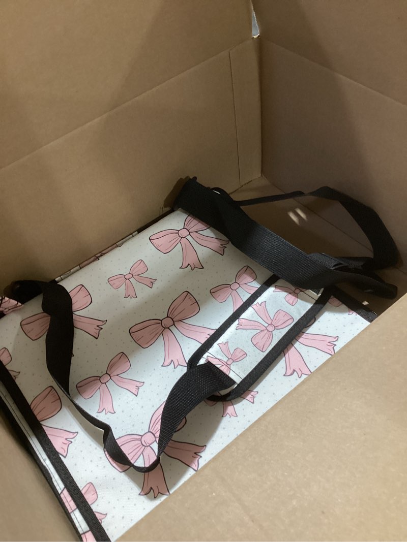 Condition photo showing Good Condition for YEGAME Pink Bows Waterproof Zipper Binder with Shoulder Strap, 3-Ring Trapper Keeper with Lay-Flat Design and Multiple Compartments for School & Office, Adults & Kids