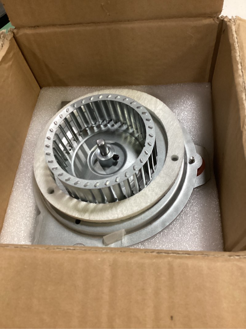 Condition photo showing Good Condition for 318984-753 furnace draft inducer motor, fit for bryant/carrier/jakel furnace inducer motor - replace j238-150-1571, hc21ze117 furnace fan blower - with blower wheel & mounting bracket motor furnace