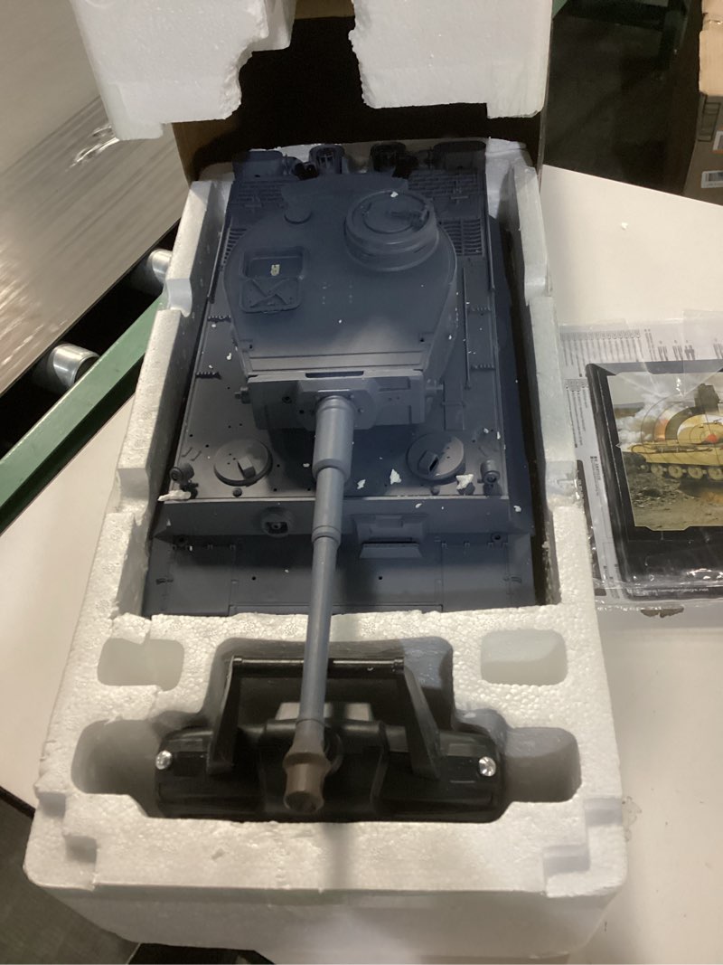 Condition photo showing As Is for 1/16 2.4ghz Remote Control German Tiger I Gray Color Tank Adults Model Toy(Upgraded/Metal Road Wheel & Tracks & Sprocket Wheel & Idle Wheel)(Steel Gear Gearbox)(5000mah Nimh Battery)(Airsoft)