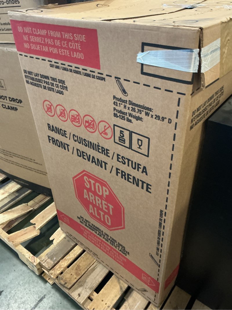 Condition photo showing New/Like New for Summit 24” Electric Smooth Top Range, Large 2.9 cu.ft Oven, ADA Complaint, Stainless Steel- REX2451SSRT