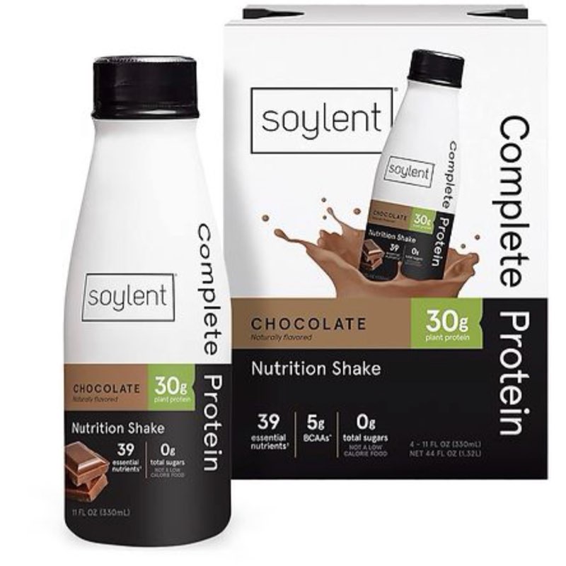 Soylent Complete Protein Nutrition Shake  Chocolate  11 oz  4 ct