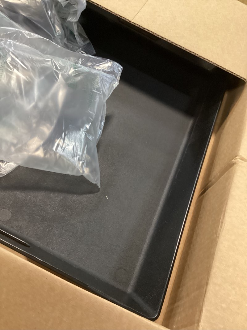 Condition photo showing Good Condition for g.e.t. rst-1522-bk non-skid ottoman / coffee table serving tray, 15" x 20", black 20" x 15" x 2" black