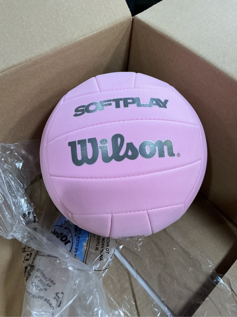 Condition photo showing New/Like New for Wilson Soft Play Volleyballs - Official Size Pink