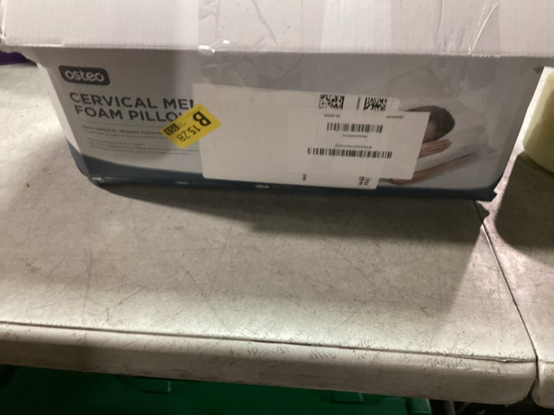 Condition photo showing New/Like New for Osteo Cervical Pillow for Neck Pain Relief, Hollow Design Odorless Memory Foam Pillows with Cooling Case, Adjustable Orthopedic Bed Pillow for Sleeping, Support for Side Back Sleepers Queen(25.5*16.5*5.2/4.1 inches) Dark Grey