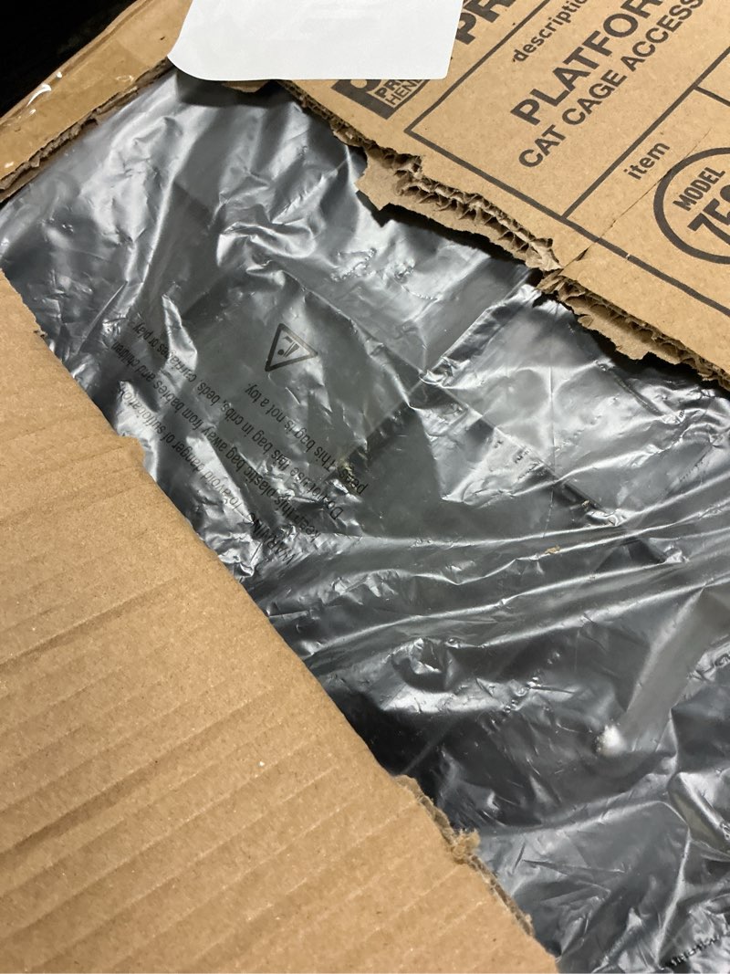 Condition photo showing Good Condition for prevue pet products replacement platform shelf - mounted replacement perch for indoor cat cages, machine washable felt pad, floating cat shelves for climbing, compatible with prevue cages - black