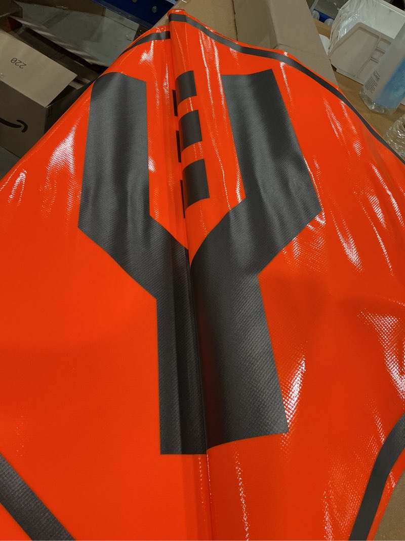 Condition photo showing New/Like New for sign-36" superbright-reflect rollup-left diversion warning