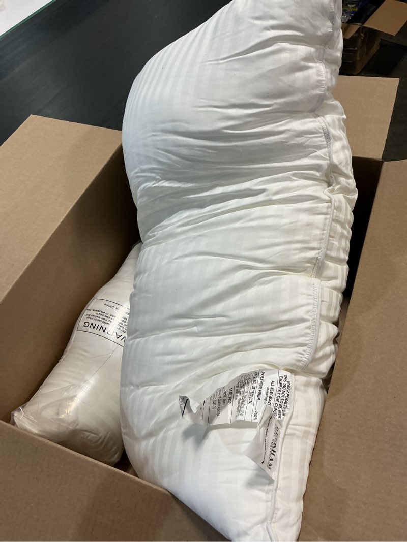 Condition photo showing Good Condition for beckham hotel collection bed pillows standard/queen size set of 2 - original soft down alternative pillow for sleeping - soft support for back, stomach or side sleepers queen / standard white