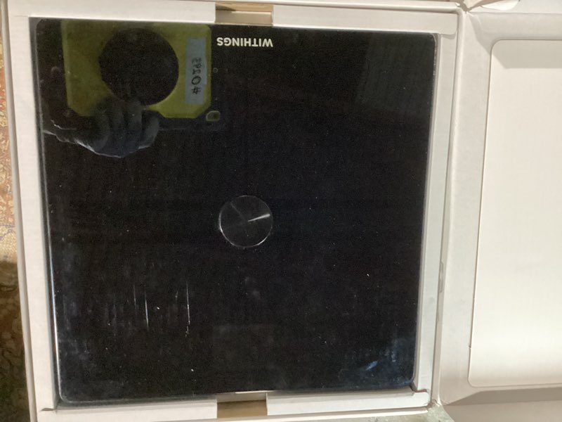 Condition photo showing As Is for WITHINGS Body Comp - Scale for Body Weight and Complete Body Analysis, Wi-Fi & Bluetooth, Baby Digital Scale, Accurate Visceral Fat, Heart Health, Scales Compatible with Apple