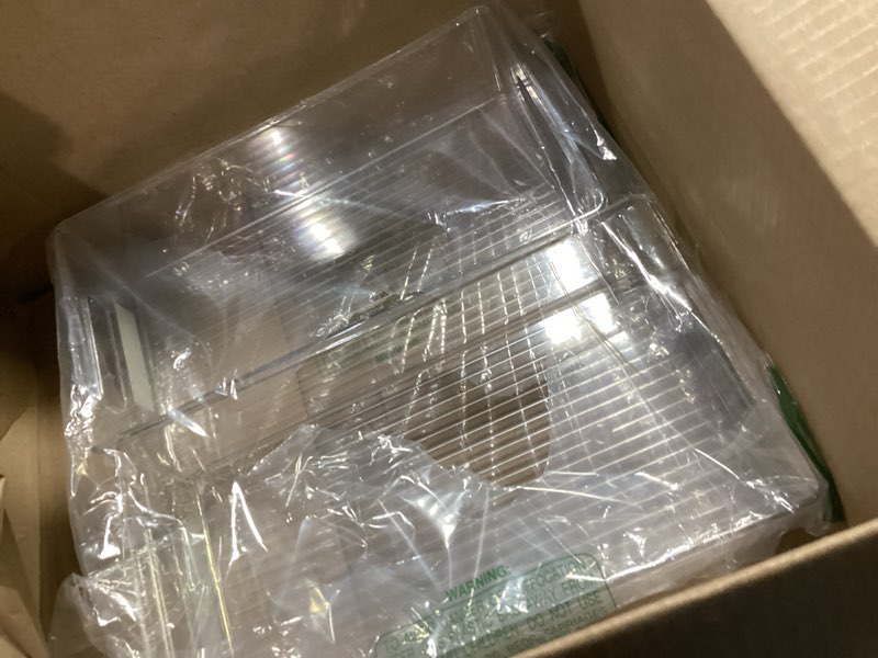 Condition photo showing Good Condition for iDesign Stackable Fridge Bin - Storage Bin for Freezer or Pantry, Set of 2, Clear, Made in USA Pack of 2