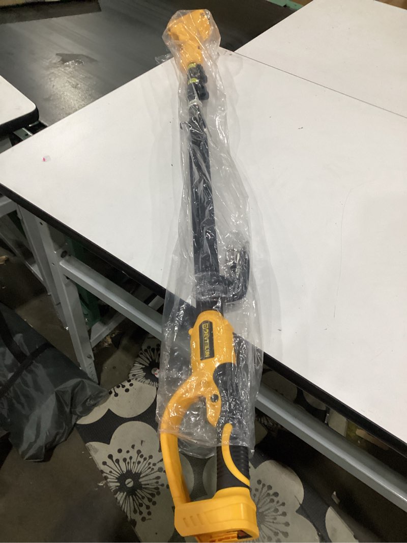 Condition photo showing Good Condition for electric pruning shears extension pole for dewalt cordless pruner/mini chainsaw 20v battery(pole only), 4.2-8.2ft adjustable telescopic pole with 180°rotating head, pole pruner with shoulder strap