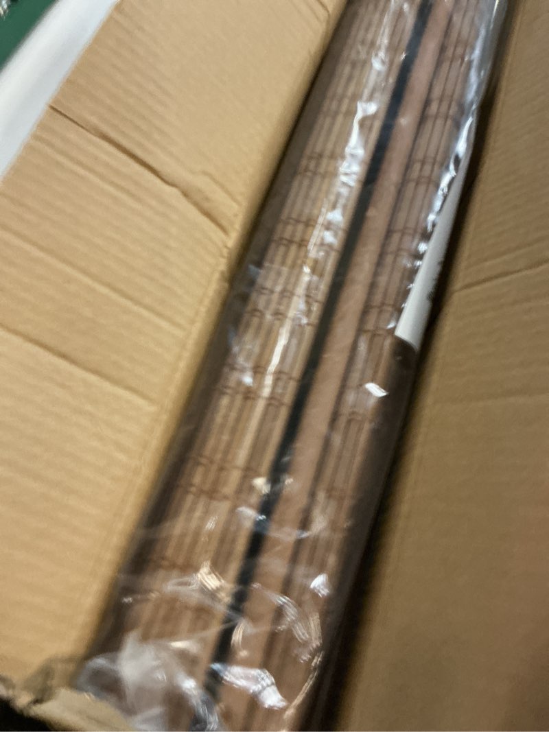 Condition photo showing New/Like New for lazblinds no tools no drill cordless bamboo roman shades, light filtering window treatment, roll up bamboo blinds for window 23'' w x 64'' h, ceylon light russet ceylon light russet 23'' w x 64'' h