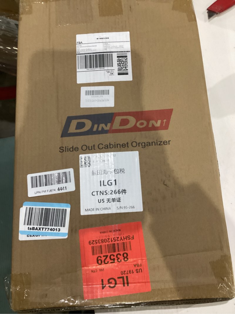 Condition photo showing New/Like New for DINDON Pull Out Cabinet Organizer (14" W x 21" D), Pull Out Drawers for Kitchen Cabinets, Cabinet Pull Out Organizer 1 Tier Heavy-Duty Slide Out Shelf Wire Basket for Base Cabinet, Chrome 14'' W X 21'' D Chrome