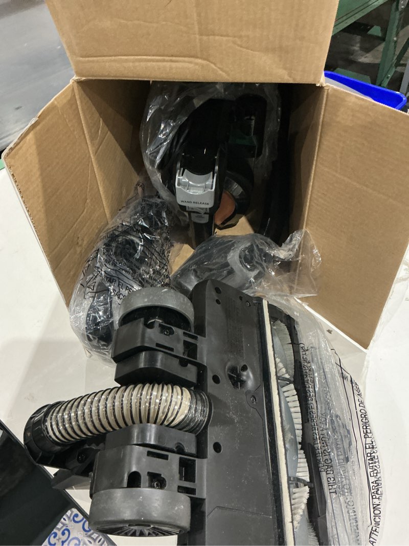 Condition photo showing As Is for bissell 2998 multiclean allergen lift-off pet vacuum with hepa filter sealed system, lift-off portable pod, led headlights, specialized pet tools, easy empty dirt tank mulitclean lift-off