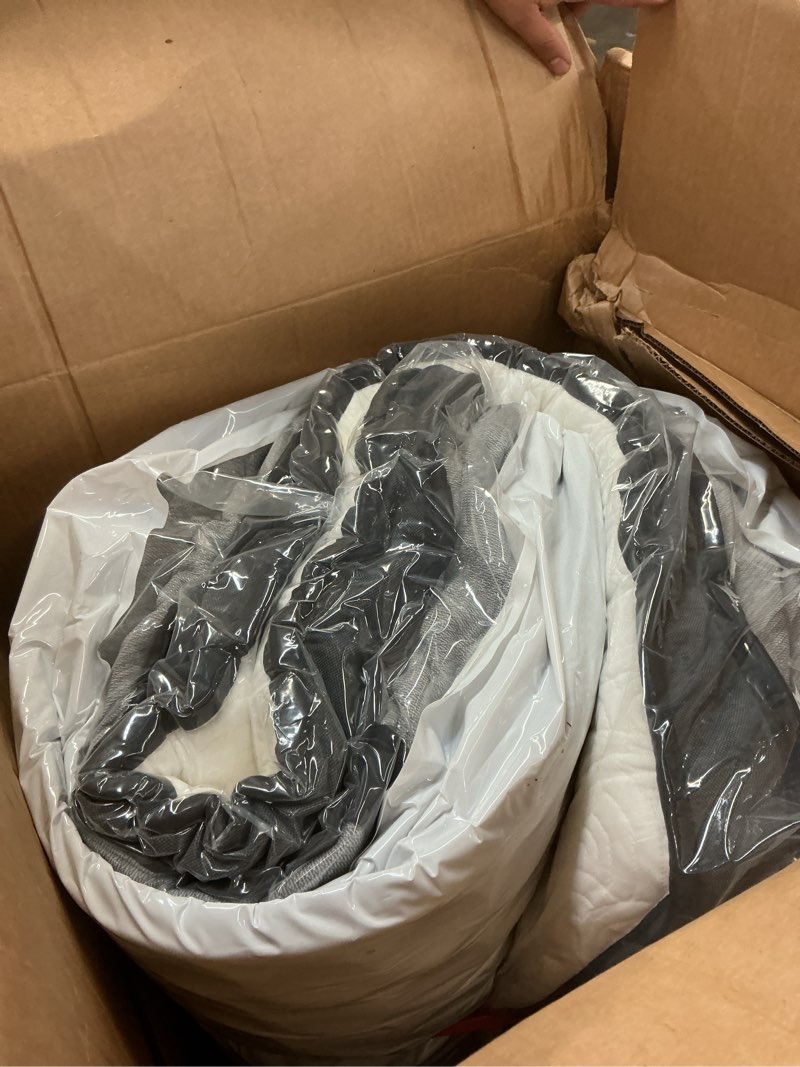 Condition photo showing As Is for onlylucky twin mattress 12 inch, twin mattress in a box, individual pocket springs, fiberglass-free,
