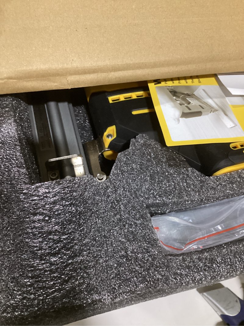 Condition photo showing New/Like New for 18 gauge cordless brad nailer for dewalt 20v max battery, battery powered nail gun with 1000 nails, lightweight electric nail gun for woodworking, framing, diy & home improvement (no battery) nail gun for dewalt 20v max battery