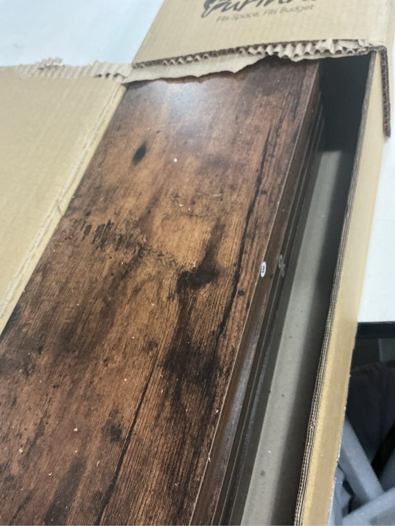 Condition photo showing As Is for Furinno Basic Book Shelf, 4-Tier Bookcase with Open Shelf, Bookshelf, Cube Storage Organizer, 6 x 24