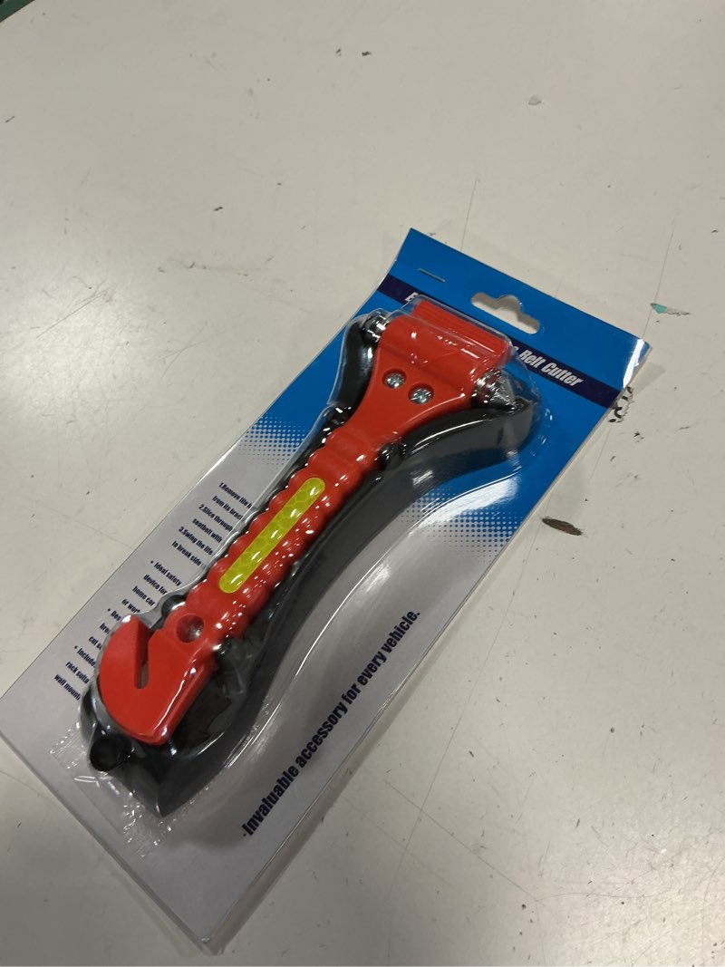 Condition photo showing Good Condition for window breaker seatbelt cutter, 2-in-1 emergency escape tool with seatbelt cutter, car glass breaker for family rescue and traffic accident emergency escape