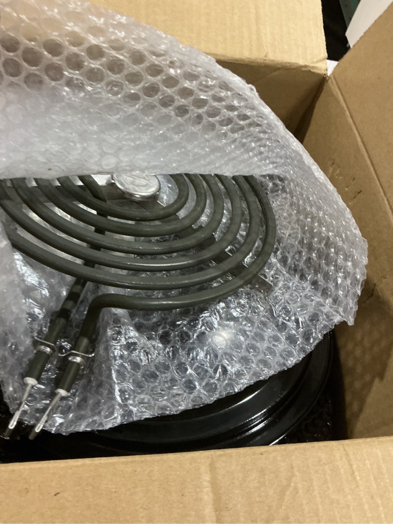 Condition photo showing Good Condition for wb31m20 wb31m19 porcelain drip pan set & wb30m2 wb30m1 electric range burner element unit set by cenipar-compatible with ge hotpoint kenmore range/stove-includes 3×6” and 1×8”