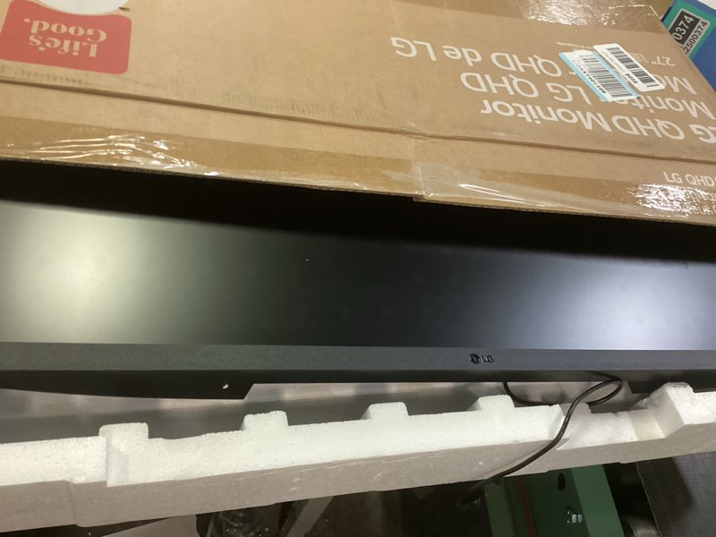 Condition photo showing As Is for LG 27U631A-B 27-inch QHD (2560 x 1440) IPS Computer Monitor, 100Hz, 5ms, HDR10, Reader Mode, Flicker Safe, HDMI, USB Type-C 15W PD, Black Refresh rate - 100 hertz