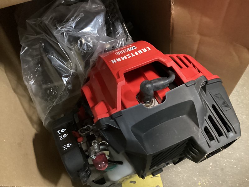 Condition photo showing As Is for craftsman ws2200 25-cc 2-cycle 17-in straight shaft attachment capable gas string trimmer